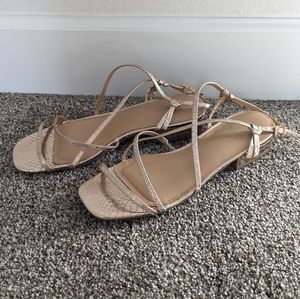 Express golden sandals